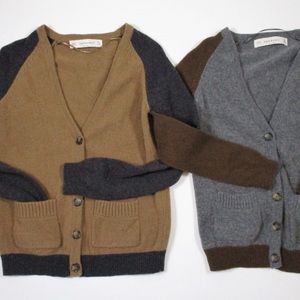 Two adorable neutral color Zara Cardigans